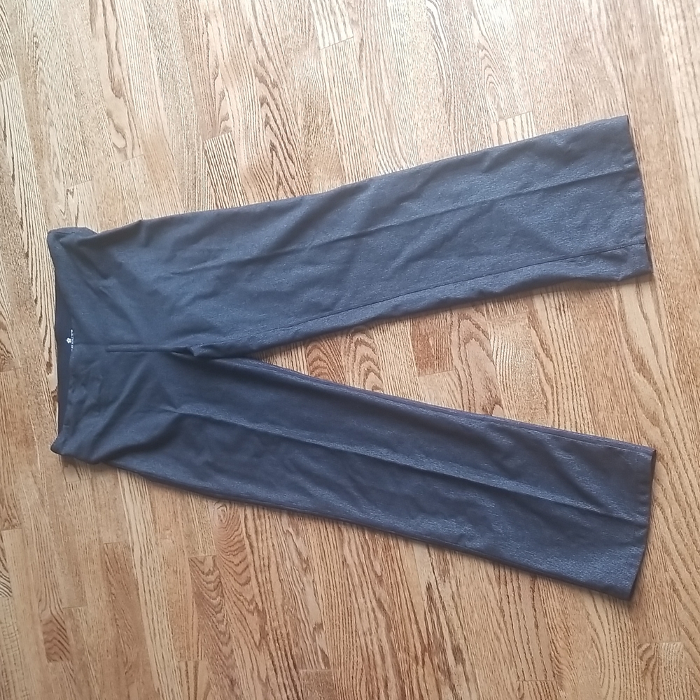 (L) Tuff Athletics Grey Studio Style Pant Stretchy Made in Canada Yoga Active